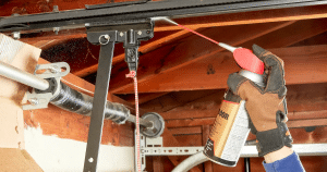 Garage door opens slowly even after lubrication